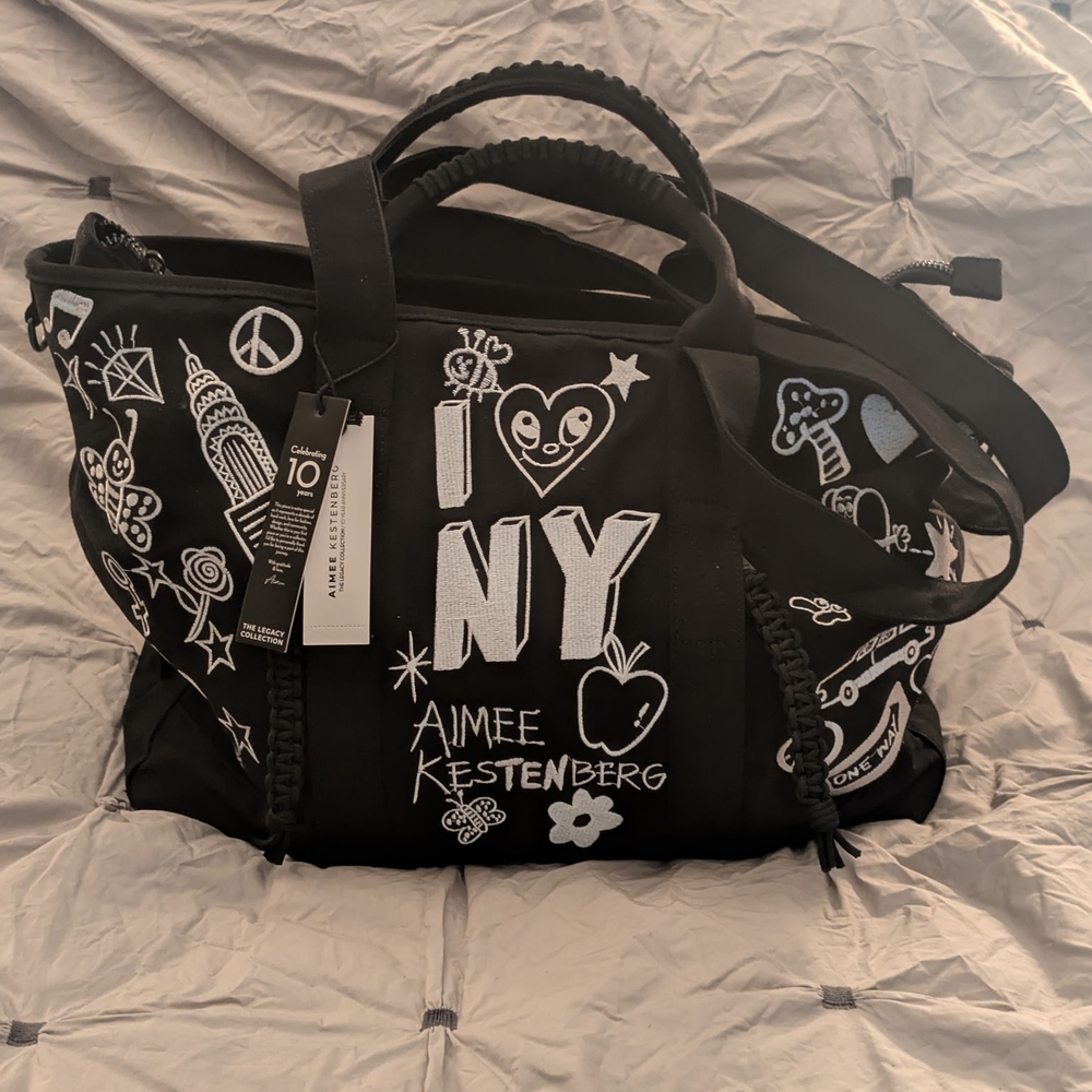 Aimee Kestenberg Black and White Graphic Tote